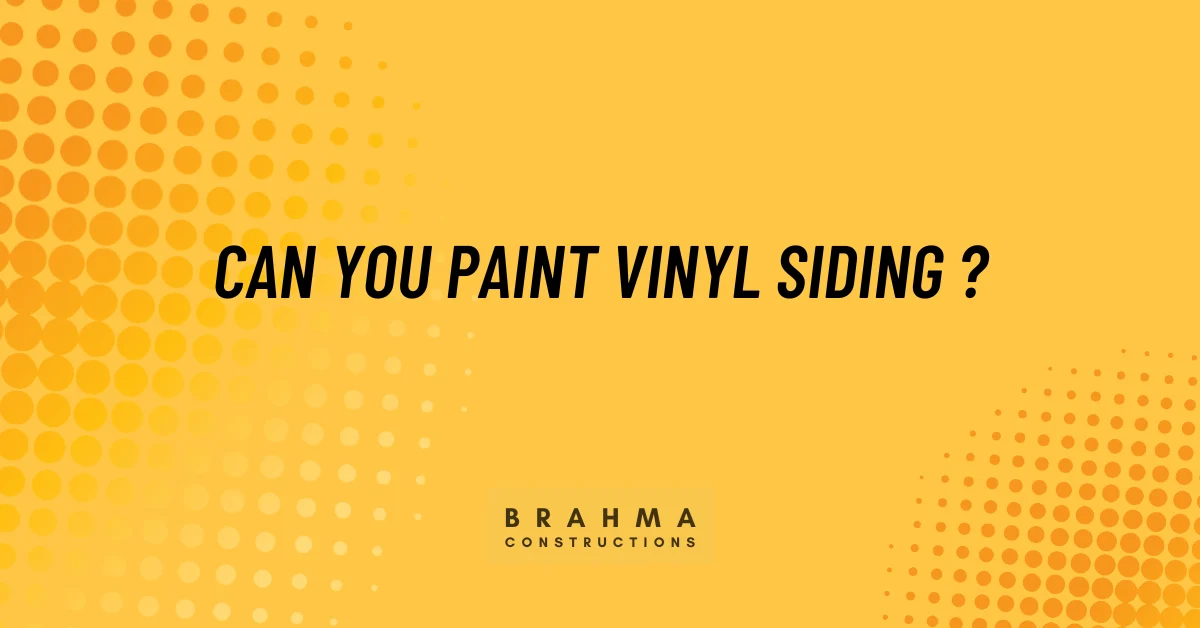 Can You Paint Vinyl Siding